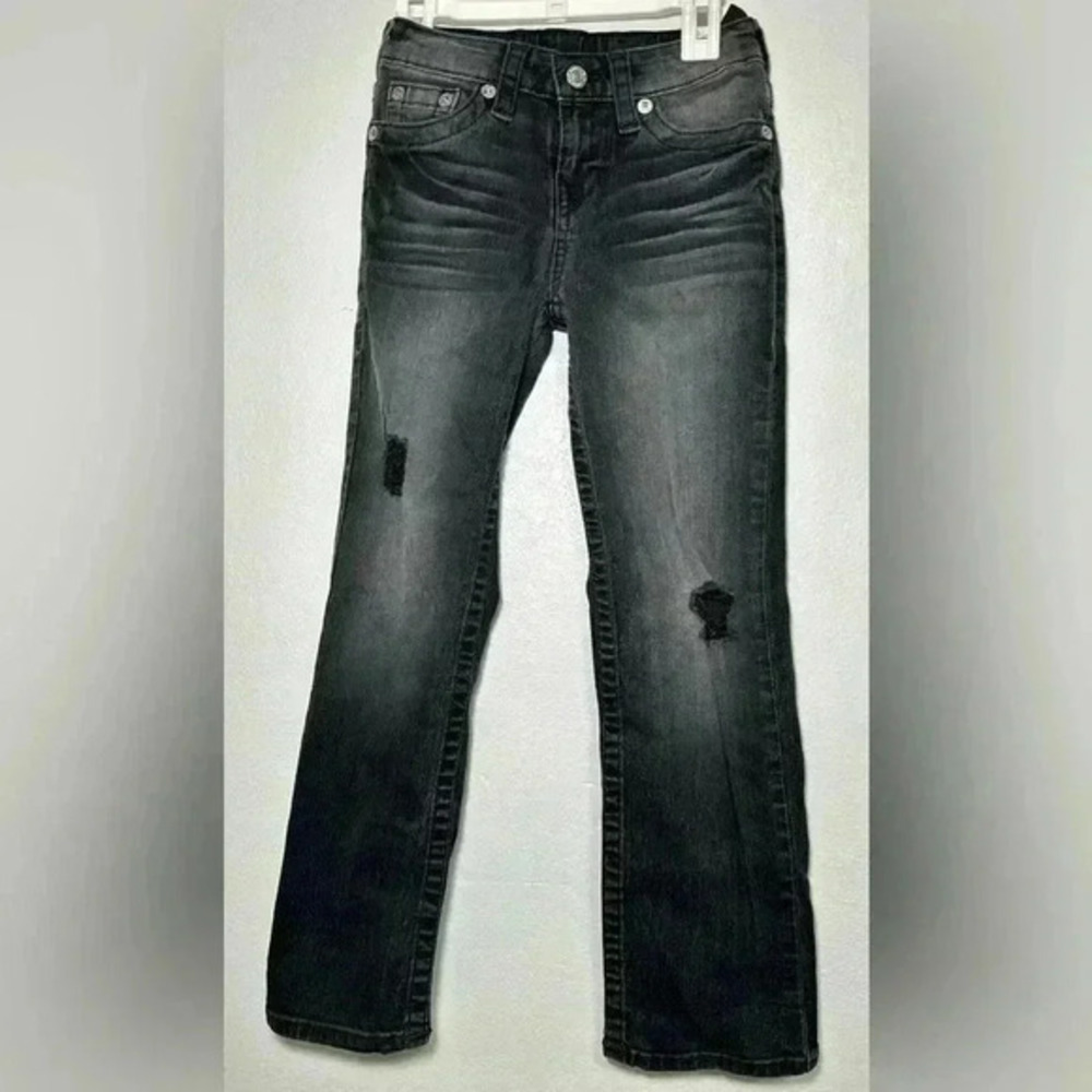 True Religion Jeans Kids Size 7 For Girls Or‎ Boys Black Gray